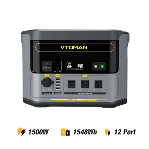 vtoman 1500|VTOMAN FlashSpeed 1500 Portable Power Station with 400W。